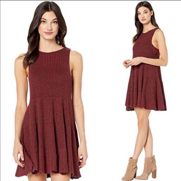 Free People Dresses & Skirts - Free People Waterfall Ruffle Sweater Swing Dress